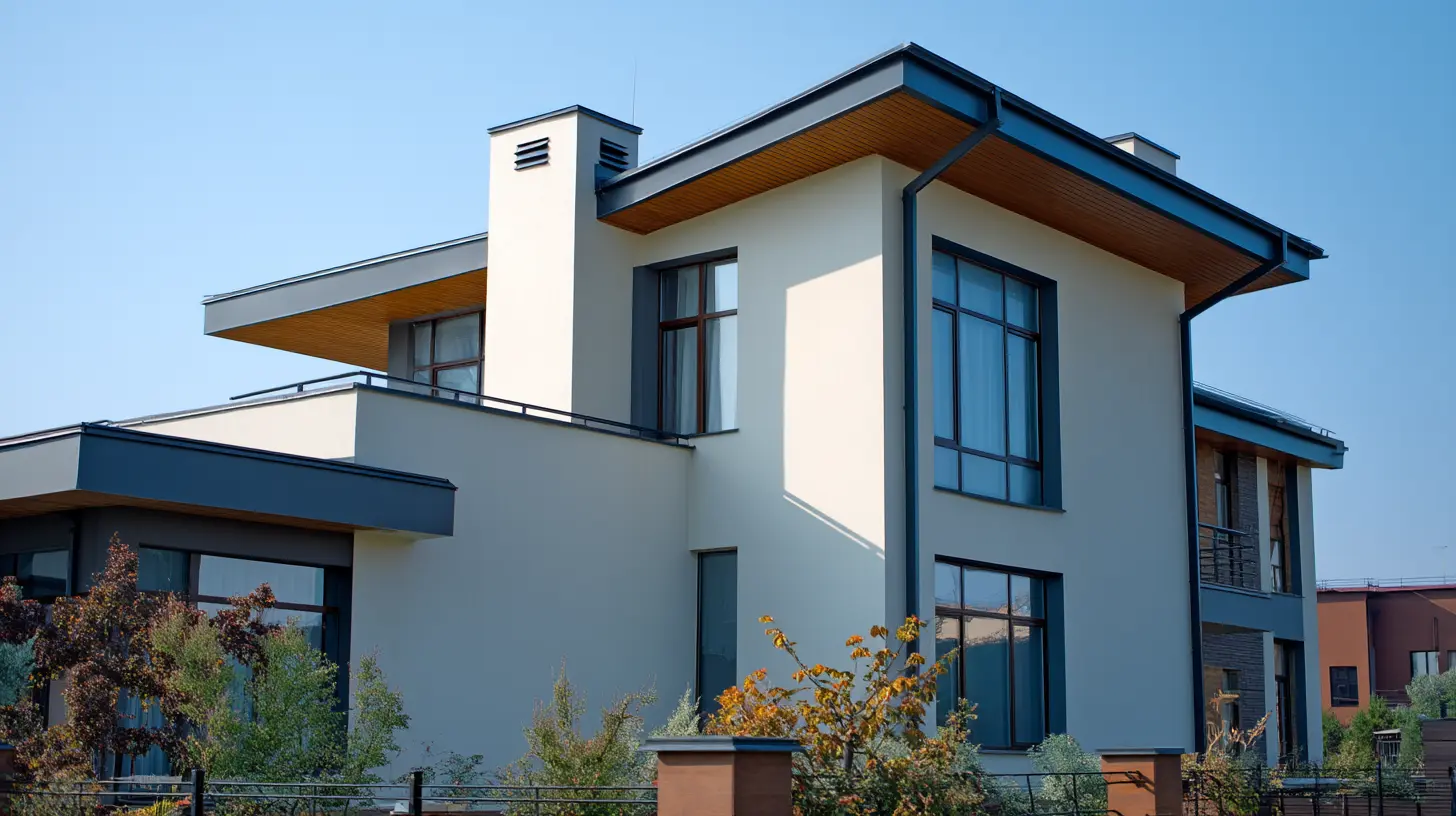 modern two-story house with eifs