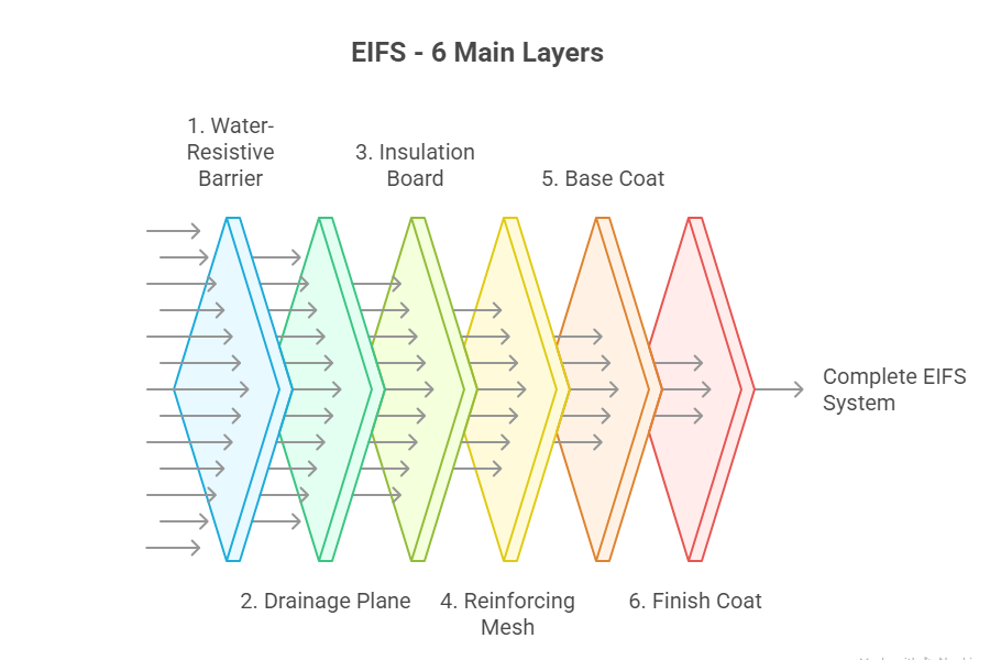 six layers of eifs