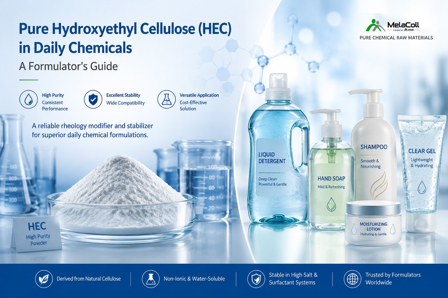 Pure Hydroxyethyl Cellulose (HEC) in Daily Chemicals: A Formulator’s Guide